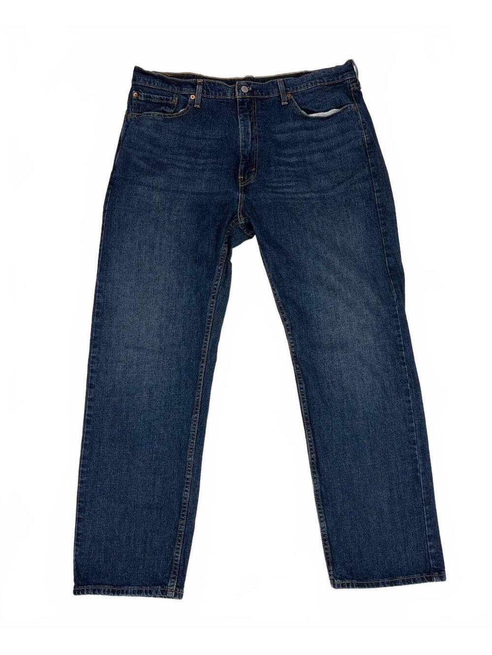 Classic Levi's 505 Men's 40x32 Dark Wash Blue Stretch Regular Straight Leg Jeans